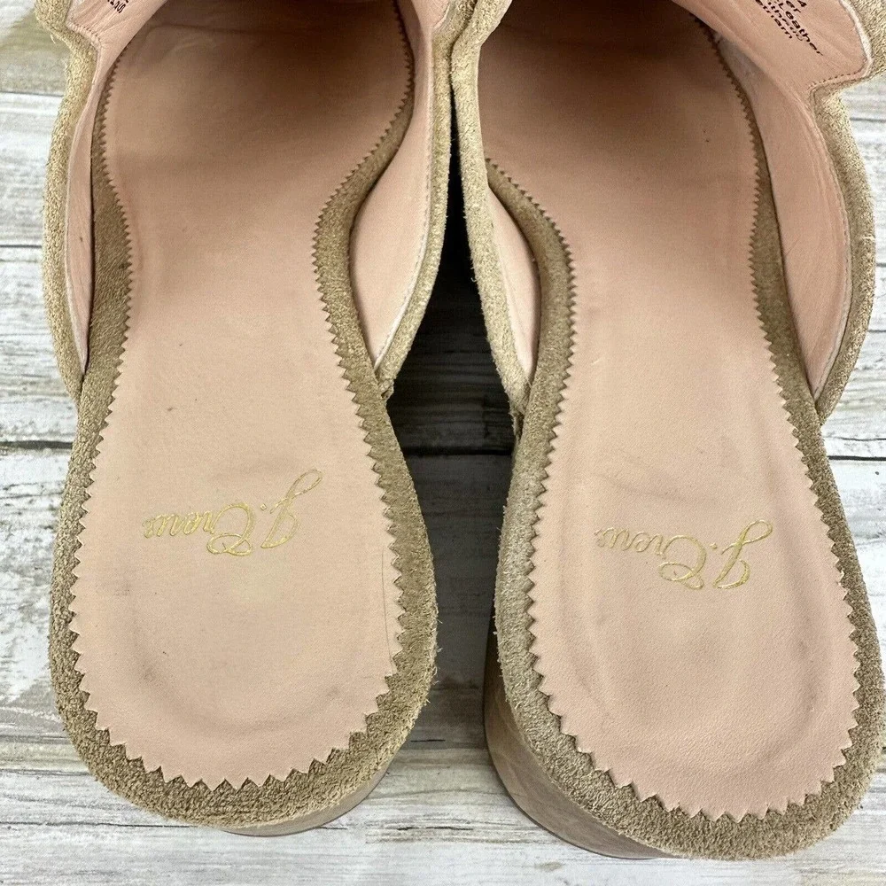 J.CREW Suede Leather Slip on‎ Clogs Studded Desert Sand Beige Women Size 9 Y2K - Picture 8 of 13